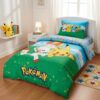 Pokemon sengetøj - Scorbunny & Pikachu