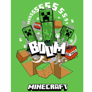 Minecraft Creeper Boom tæppe 100x150cm