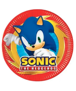 Sonic paptallerkner - 8 stk.