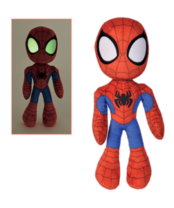 Spiderman bamse 25 cm - Lys i øjnene