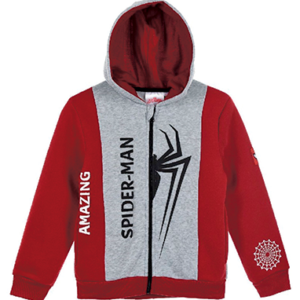 Spiderman hættetrøje med lynlås til børn (4-8 år)