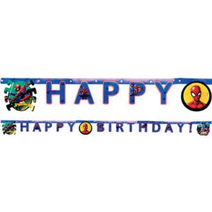 Spiderman Happy Birthday banner - 2m