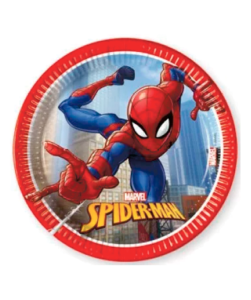 Spiderman paptallerkner - 8 stk.