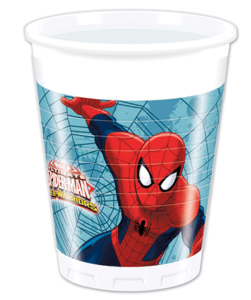 Spiderman plastikkrus - 8 stk.