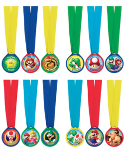 Super Mario medaljer - 12 stk.