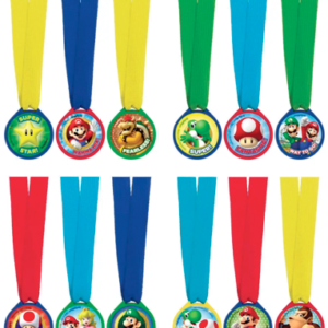 Super Mario medaljer - 12 stk.