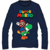 Super Mario blå langærmet t-shirt (4-10år)