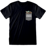 Baby Yoda sort t-shirt til voksne - The Mandalorian
