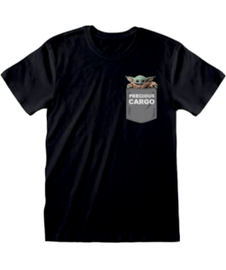Baby Yoda sort t-shirt til voksne - The Mandalorian