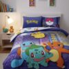 Pokemon sengetøj - Starter blå - 140x200cm