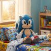 Stor Sonic bamse - 70 cm