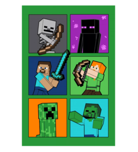 Minecraft tæppe - 100x150cm