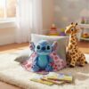 Stitch bamse med nusseklud - 25cm