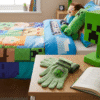 Minecraft vanter til børn - lysegrønne vanter