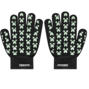 Minecraft vanter til børn - Sort med creeper