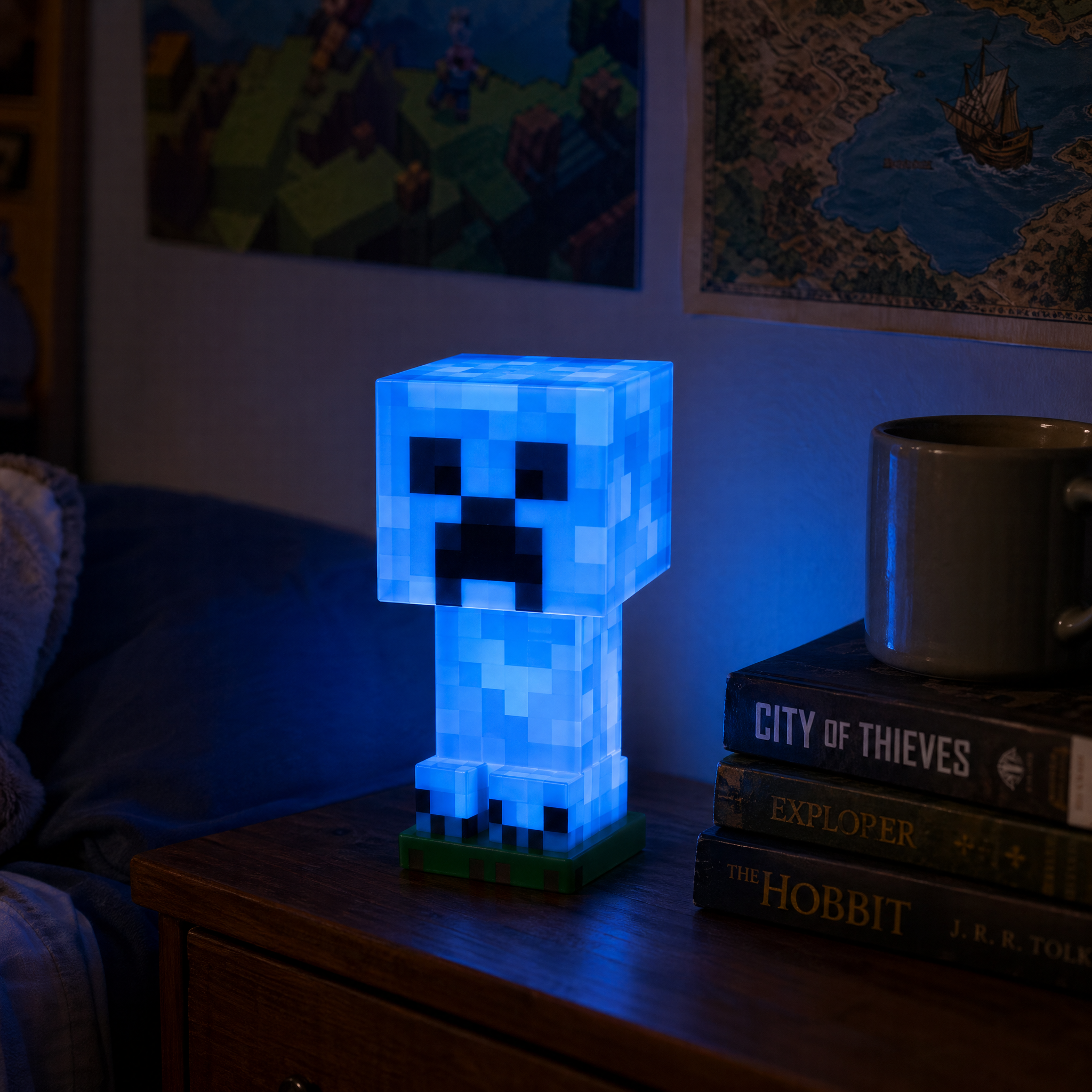 Minecraft Charged Creeper figur med lys