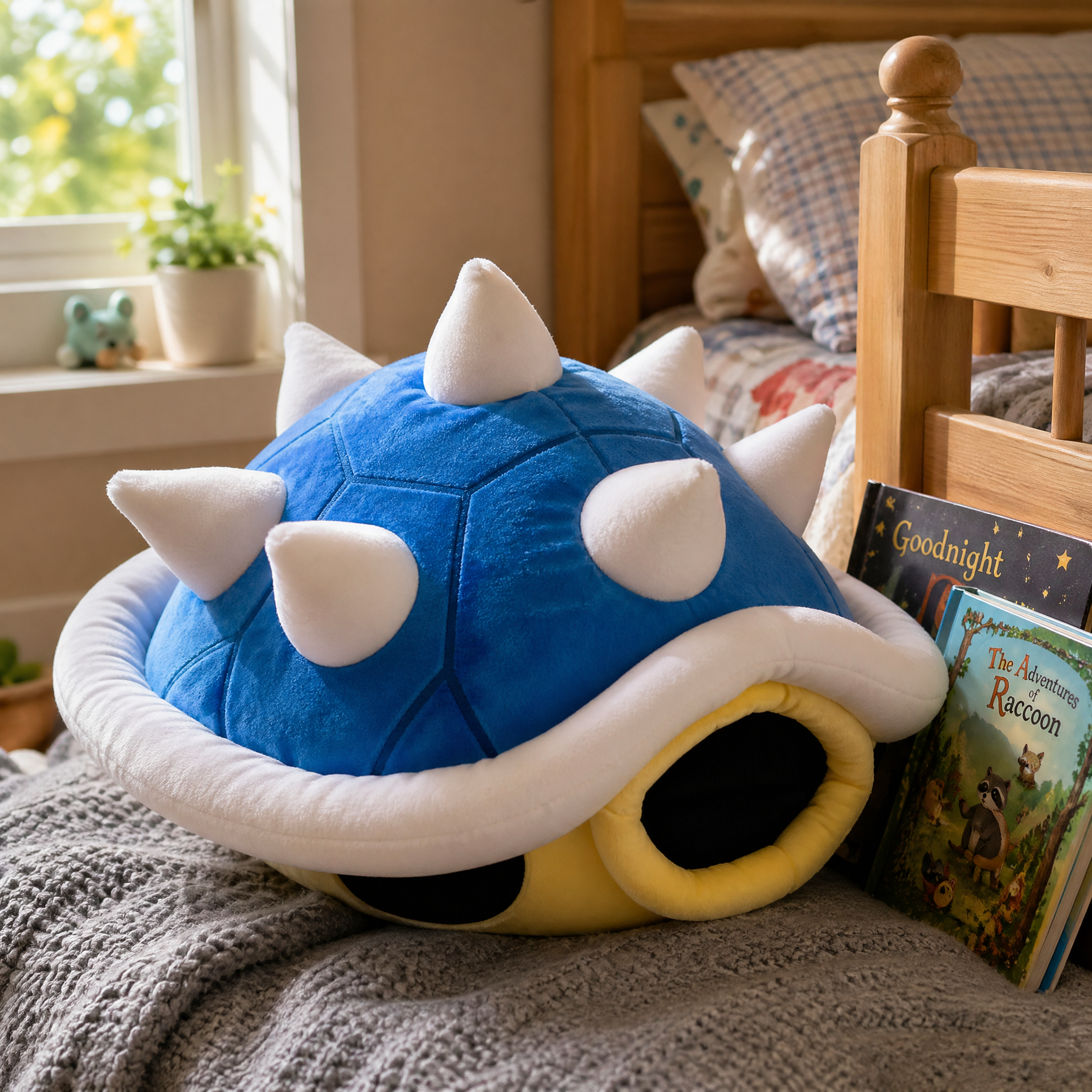 Super Mario Blå Spiny Shell bamse - 40cm