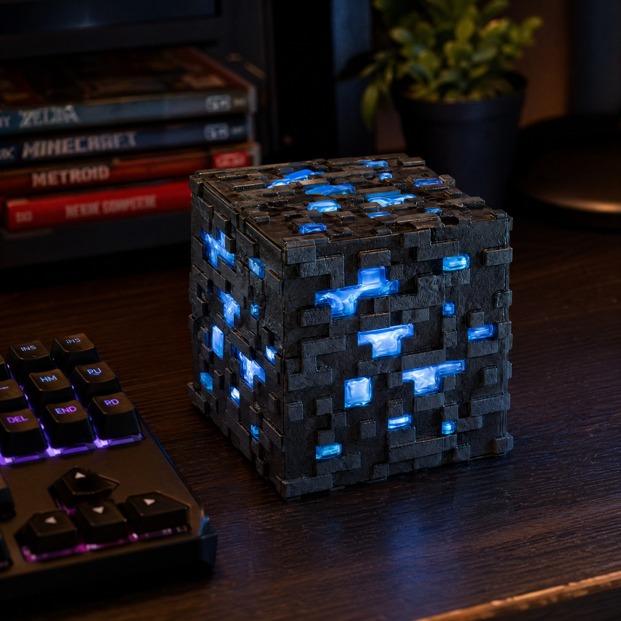 Minecraft Replika Lysende Diamant - 10 cm