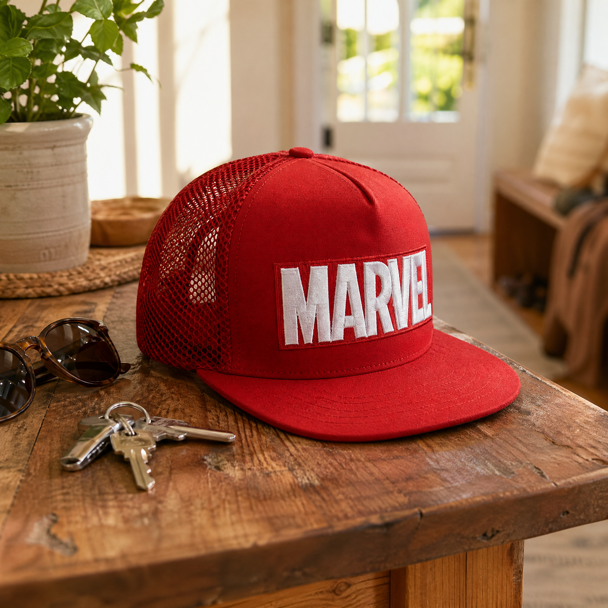 Rød Marvel kasket