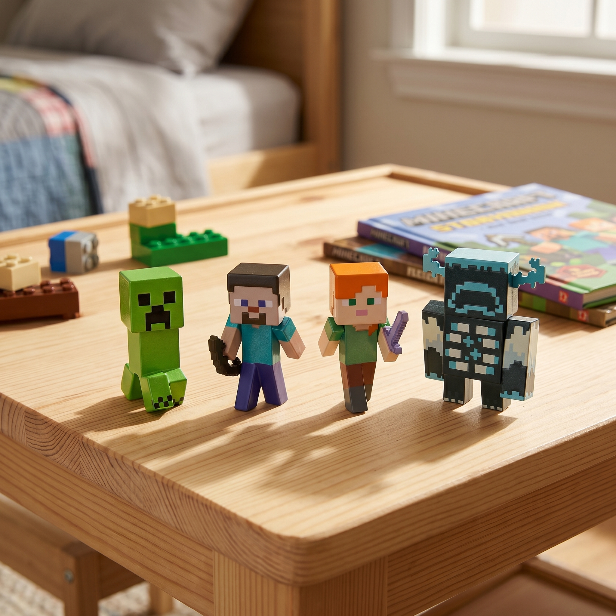 Minecraft metal figurer - 4 stk.