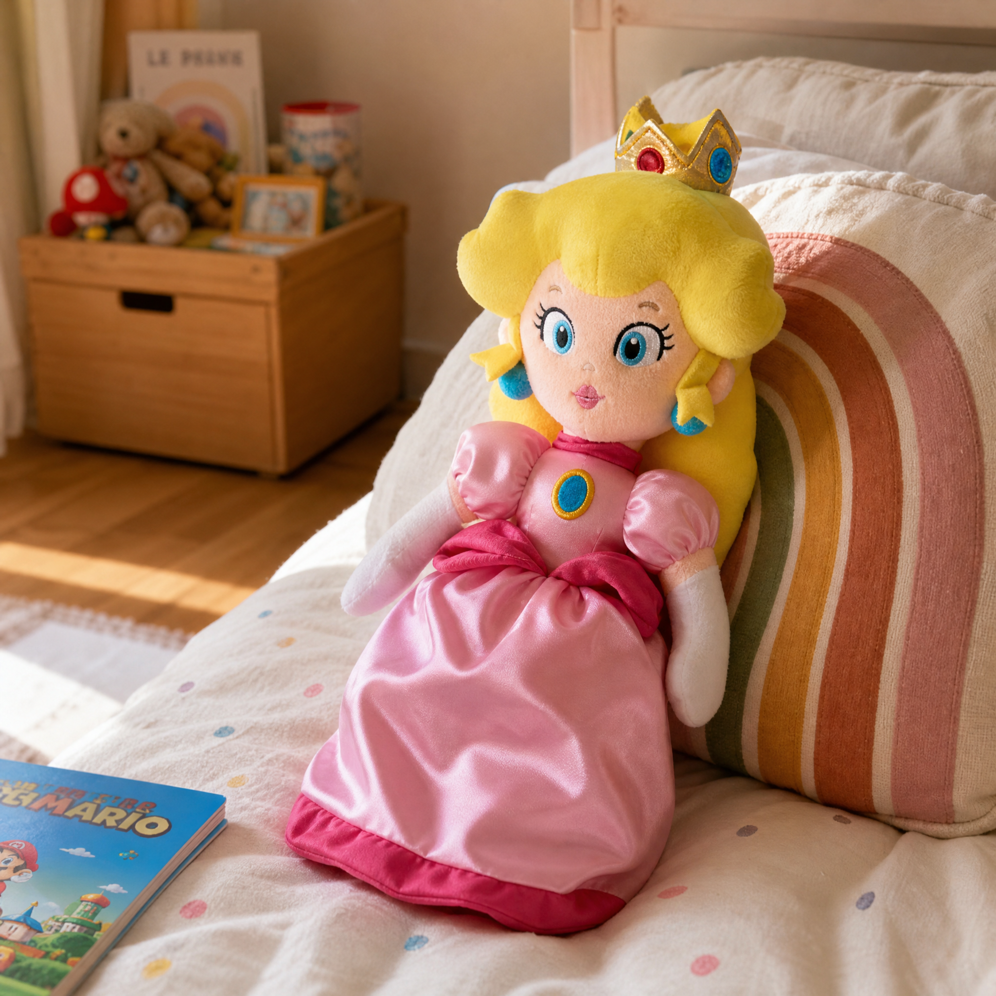 Prinsesse Peach bamse 27cm - Super Mario