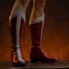 Detalje af Wonder Woman statuens støvler