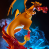 Charizard statue med flammeangreb