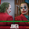 Joker samlerfigur set fra siden i gul stol