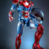 Iron Patriot i positur med løftet arm