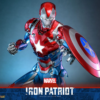 Iron Patriot med skjold på displaybase