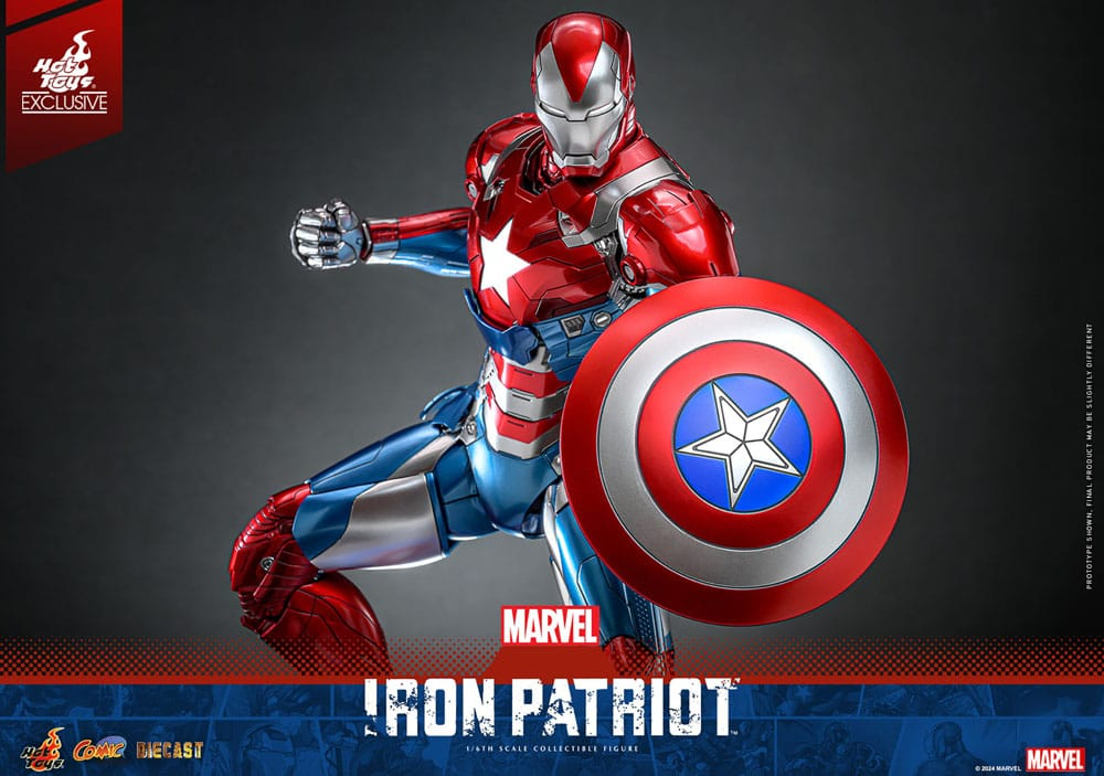 Iron Patriot med skjold fra siden