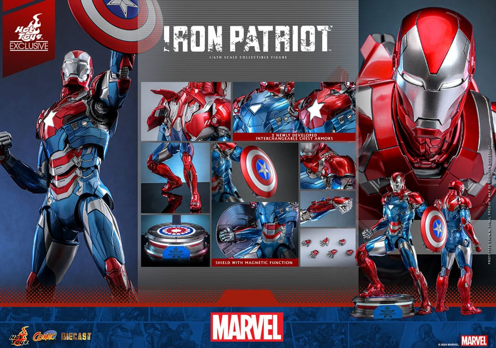 Iron Patriot med udskiftelige dele og skjold