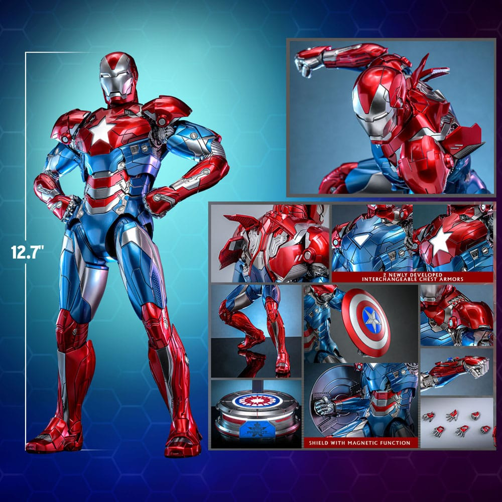 Iron Patriot med produktdetaljer og højdeangivelse