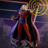 Magneto statue med lysende effektgrafik