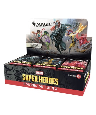 Magic: The Gathering Marvel Super Heroes Play Booster display på spansk, 30 pakker