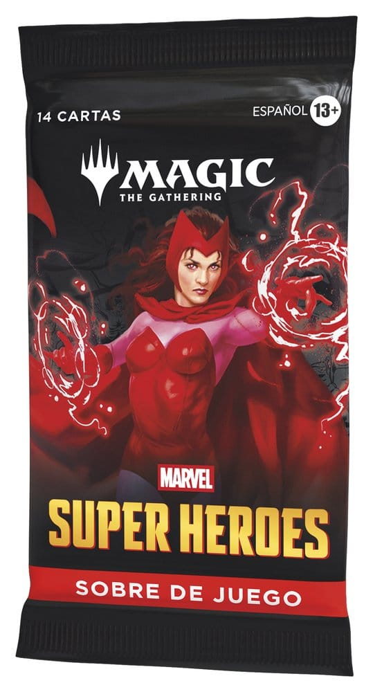Spansk Play Booster pakke med Marvel motiv i vinkel