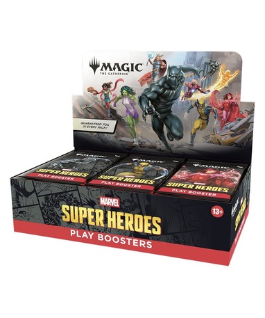 Magic: The Gathering Marvel Super Heroes Play Booster display på engelsk, 30 pakker