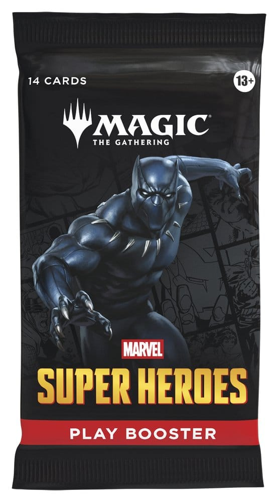 Engelsk Play Booster pakke med Black Panther motiv set forfra