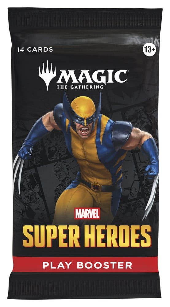 Engelsk Play Booster pakke med Wolverine motiv set forfra