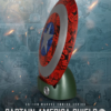 Captain America skjoldstatue fra siden