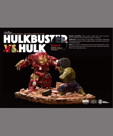 Marvel Hulkbuster mod Hulk Egg Attack Action diorama