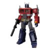 Optimus Prime i robotform med gevær