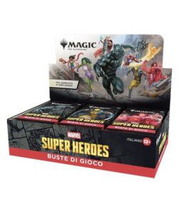 Magic: The Gathering Marvel Super Heroes display med italienske Play Booster pakker