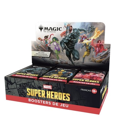 Magic: The Gathering Marvel Super Heroes Play Booster display på fransk, 30 pakker