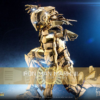 Iron Man Mark III actionfigur i guldfarve fra siden