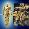Iron Man Mark III actionfigur med produktdetaljer og base