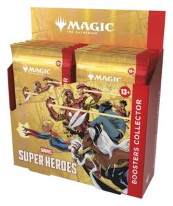 Magic: The Gathering Marvel Super Heroes Collector Booster display med franske boosterpakker