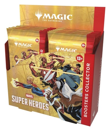 Magic: The Gathering Marvel Super Heroes Collector Booster display på fransk, 12 pakker