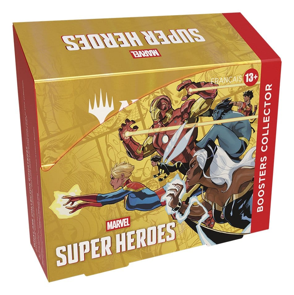 Magic: The Gathering Marvel Super Heroes Collector Booster display i vinkel