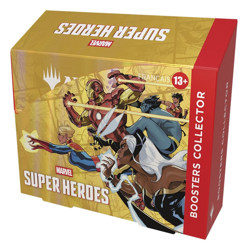 Magic: The Gathering Marvel Super Heroes Collector Booster display fra siden